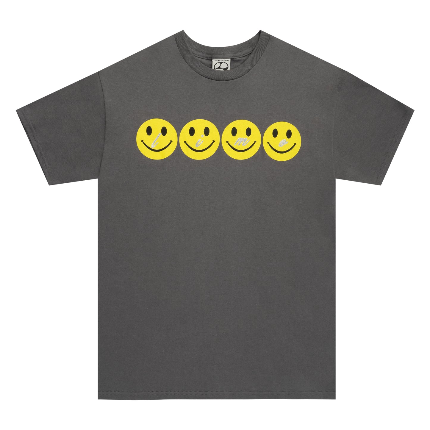 Glitter Smile Tee - Charcoal