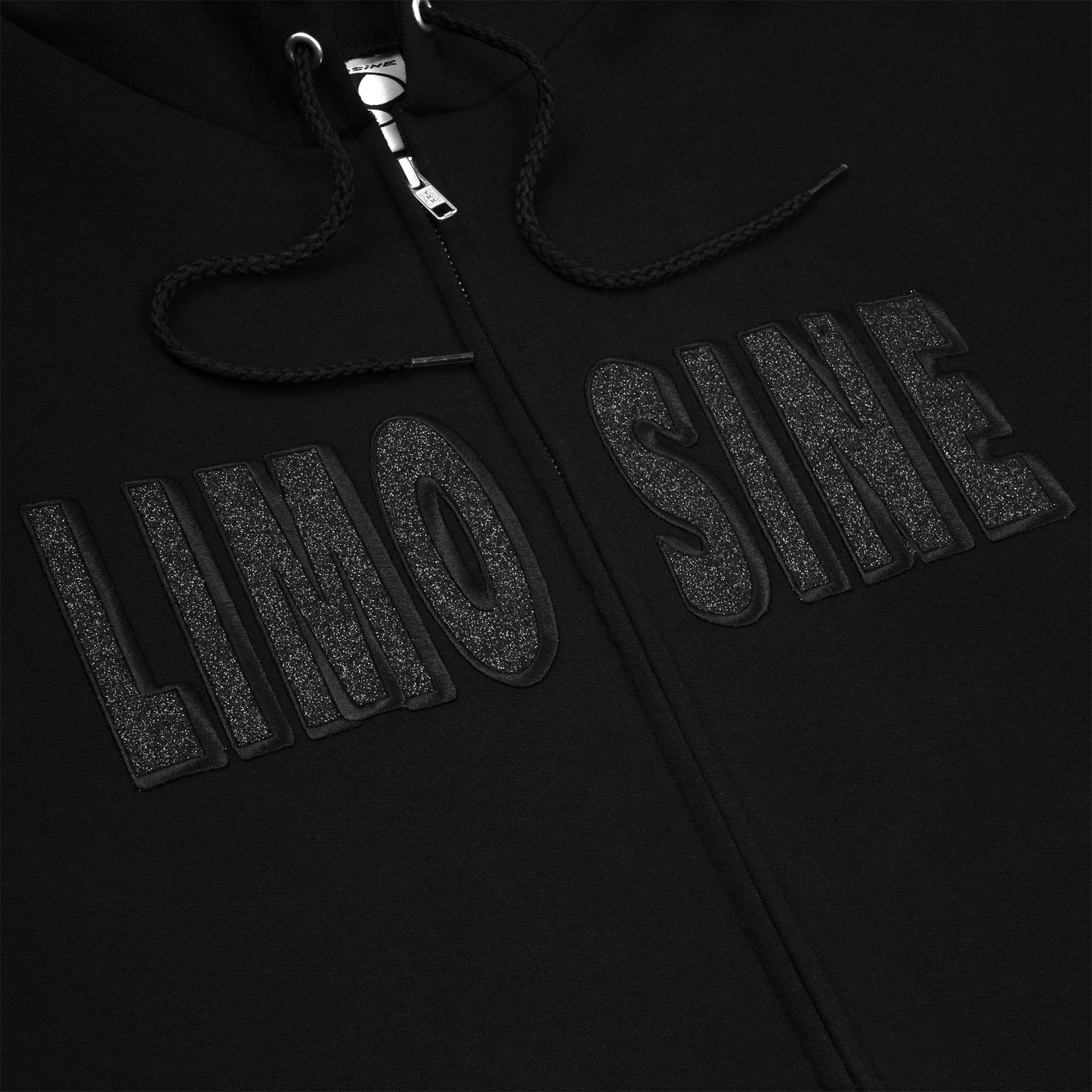 LIMOSINE Sparkle Zip Up - Black/Black Sparkle