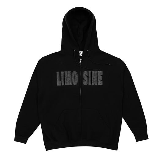 LIMOSINE Sparkle Zip Up - Black/Black Sparkle