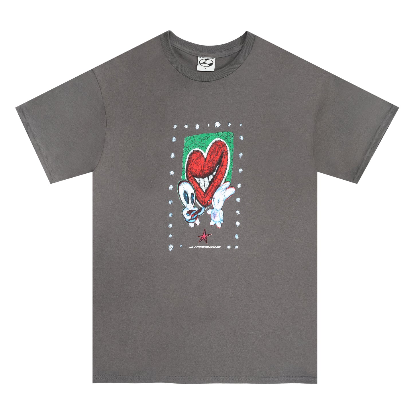 Heart Throb Tee - Charcoal