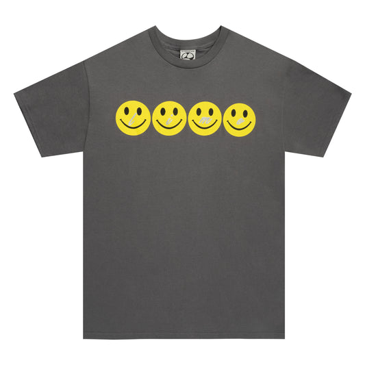 Glitter Smile Tee - Charcoal