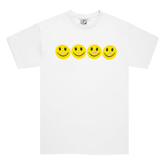 Glitter Smile Tee - White
