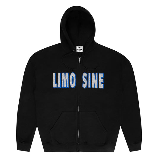 Limosine Sparkle Zip Up - Black