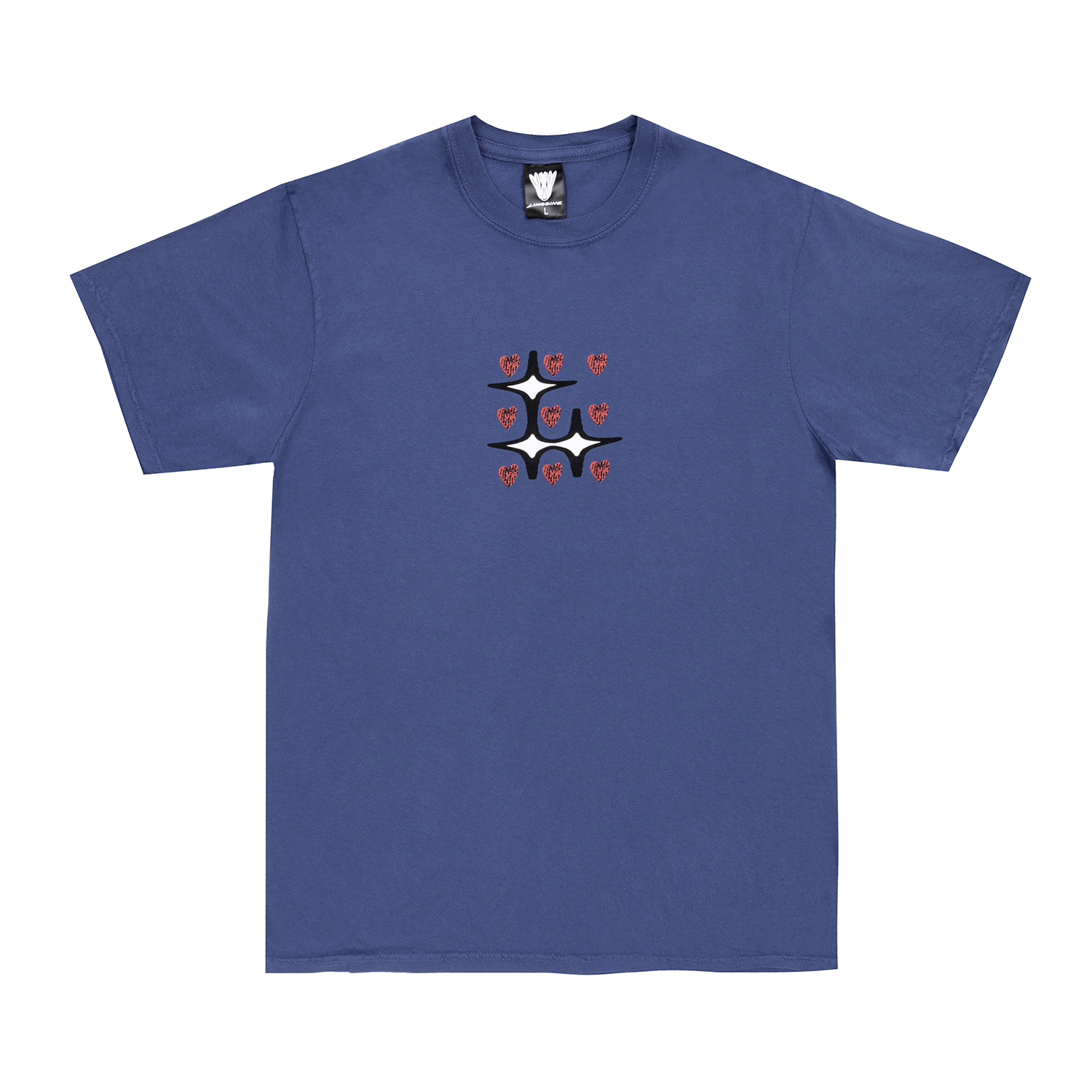 L-Star Tee - Pigment Dyed Deep Blue – limosineskateboards